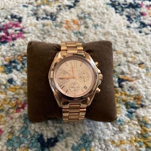 Michael Kors Rose Gold Stainless Steel Chronograph Watch